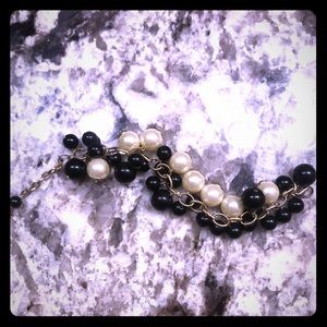 Kate Spade black and white bubble gold bracelet